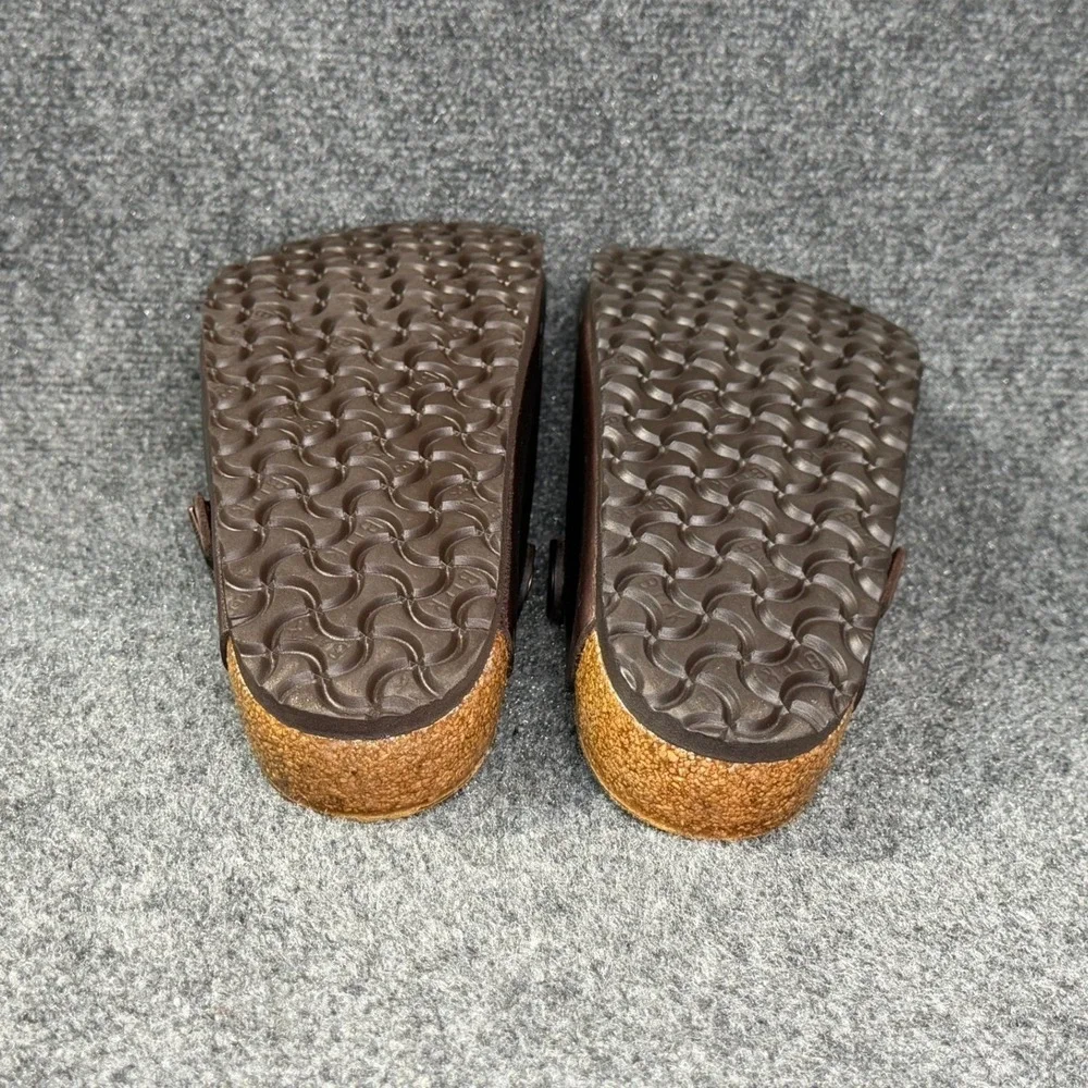 Birkenstock Boston Clog Sandals Men's 10 Habana Brown Oiled Leather Slip On Shoe